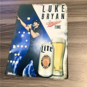 COPY - Luke Bryan Bryan Miller Time Metal Beer sign